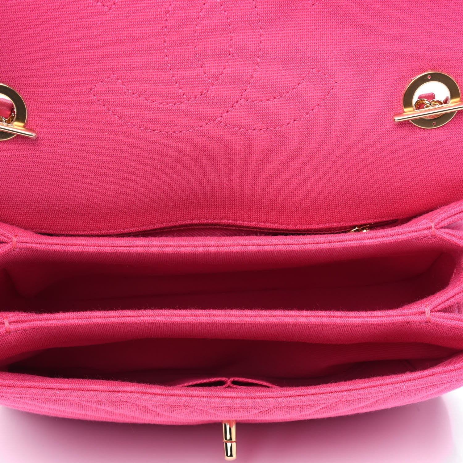 Chanel Jersey Chevron Quilted Small Trendy CC Dual Handle Flap Bag Pink 4 of 5