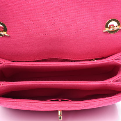 Chanel Jersey Chevron Quilted Small Trendy CC Dual Handle Flap Bag Pink 4 of 5