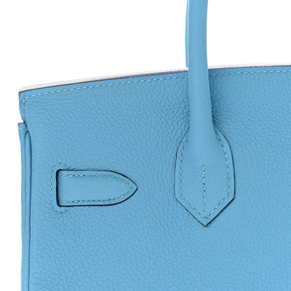Hermes Togo Birkin 30 Blue Du Nord 8 of 31