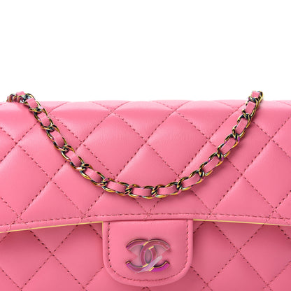 Chanel Lambskin Quilted Glasses Case With Chain Pink Yellow 11 of 12