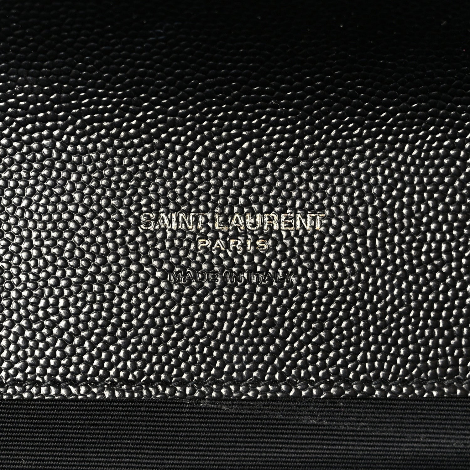 Saint Laurent Grain De Poudre Textured Mixed Matelasse Triquilt Monogram Clutch Black 6 of 9