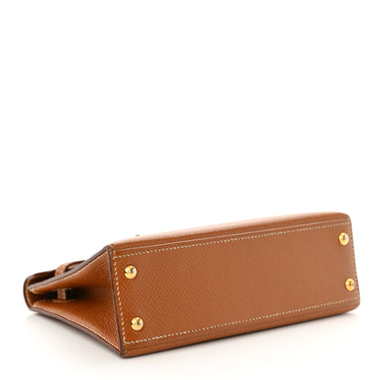 Hermes Courchevel Micro Kelly Sellier 15 Gold 4 of 12