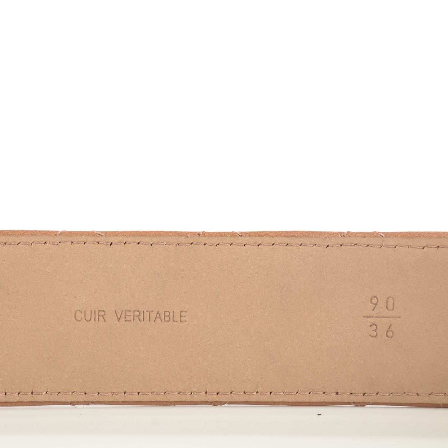Lambskin Quilted CC Belt 90 36 Dark Beige