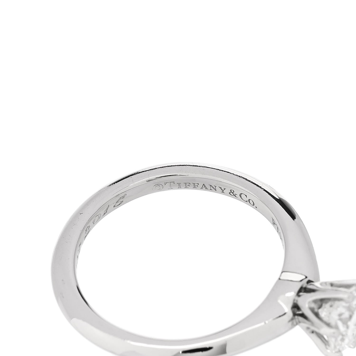 Tiffany Platinum Diamond .46ct Solitaire Engagement Ring 46 3.75 6 of 8