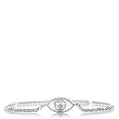Chopard 18K White Gold Diamond Good Luck Charms Eye Bracelet 1 of 5