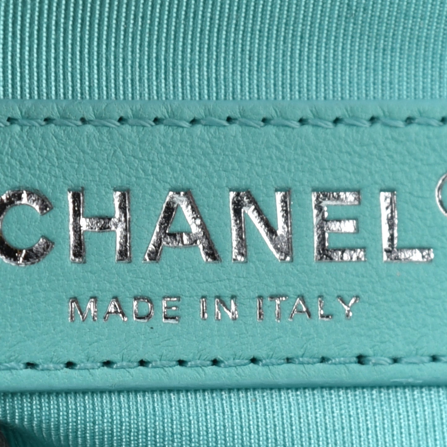 Iridescent Lambskin Chevron Quilted Medium Boy Flap Turquoise