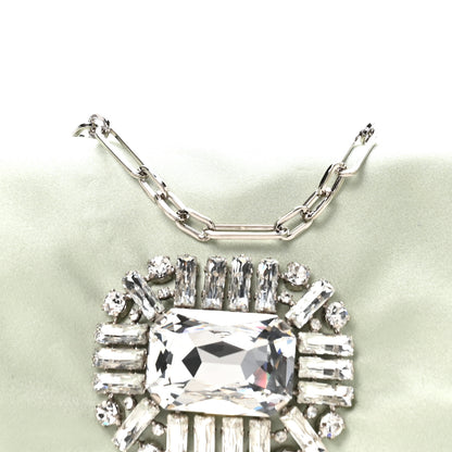 Jimmy Choo Satin Crystal Titania Clutch Green 8 of 10