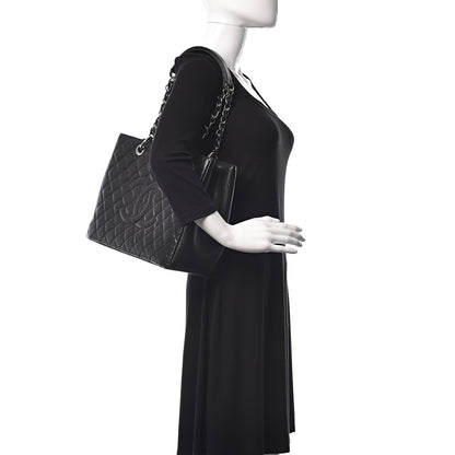 Chanel Caviar Quilted Grand Shopping Tote GST Black 2 of 15