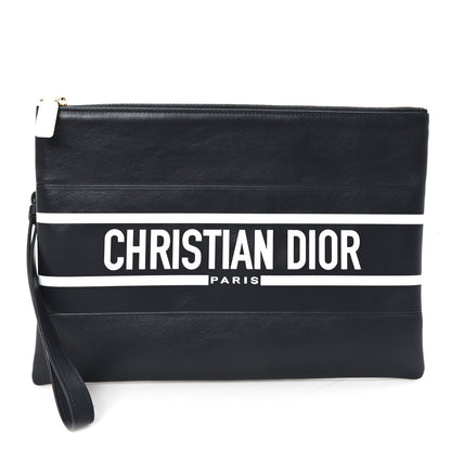 Christian Dior Calfskin Diorissimo Pouch Black 1 of 7