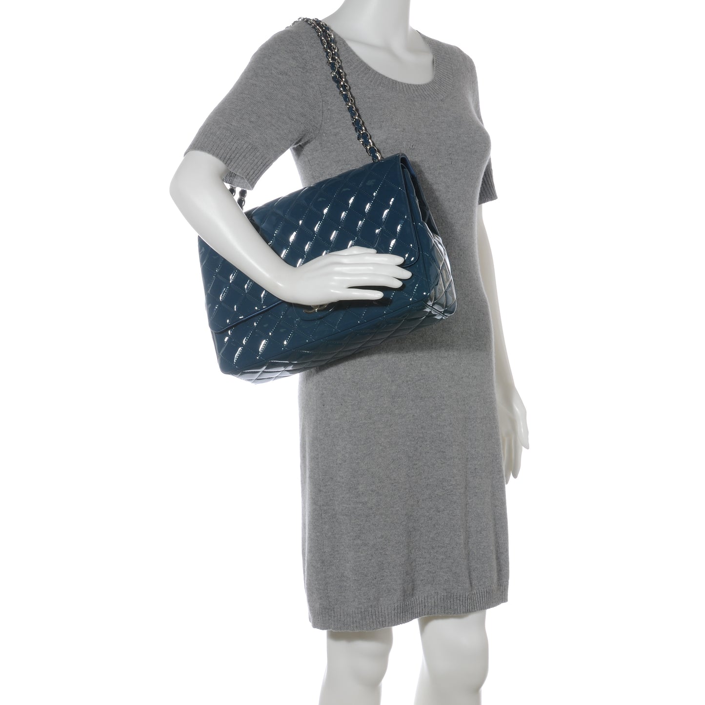 Patent Maxi Double Flap Blue