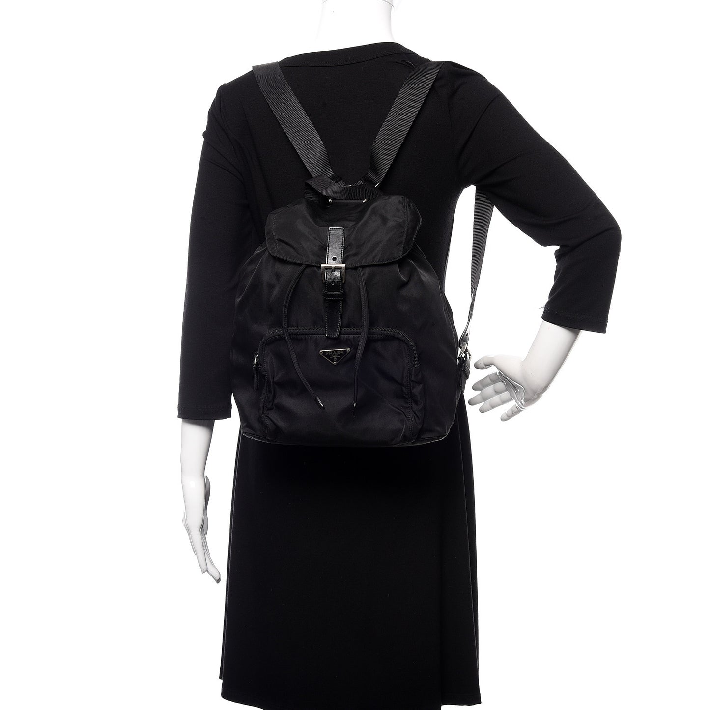 Nylon Vela Medium Backpack Black