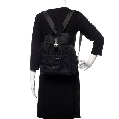 Prada Nylon Vela Medium Backpack Black 2 of 18