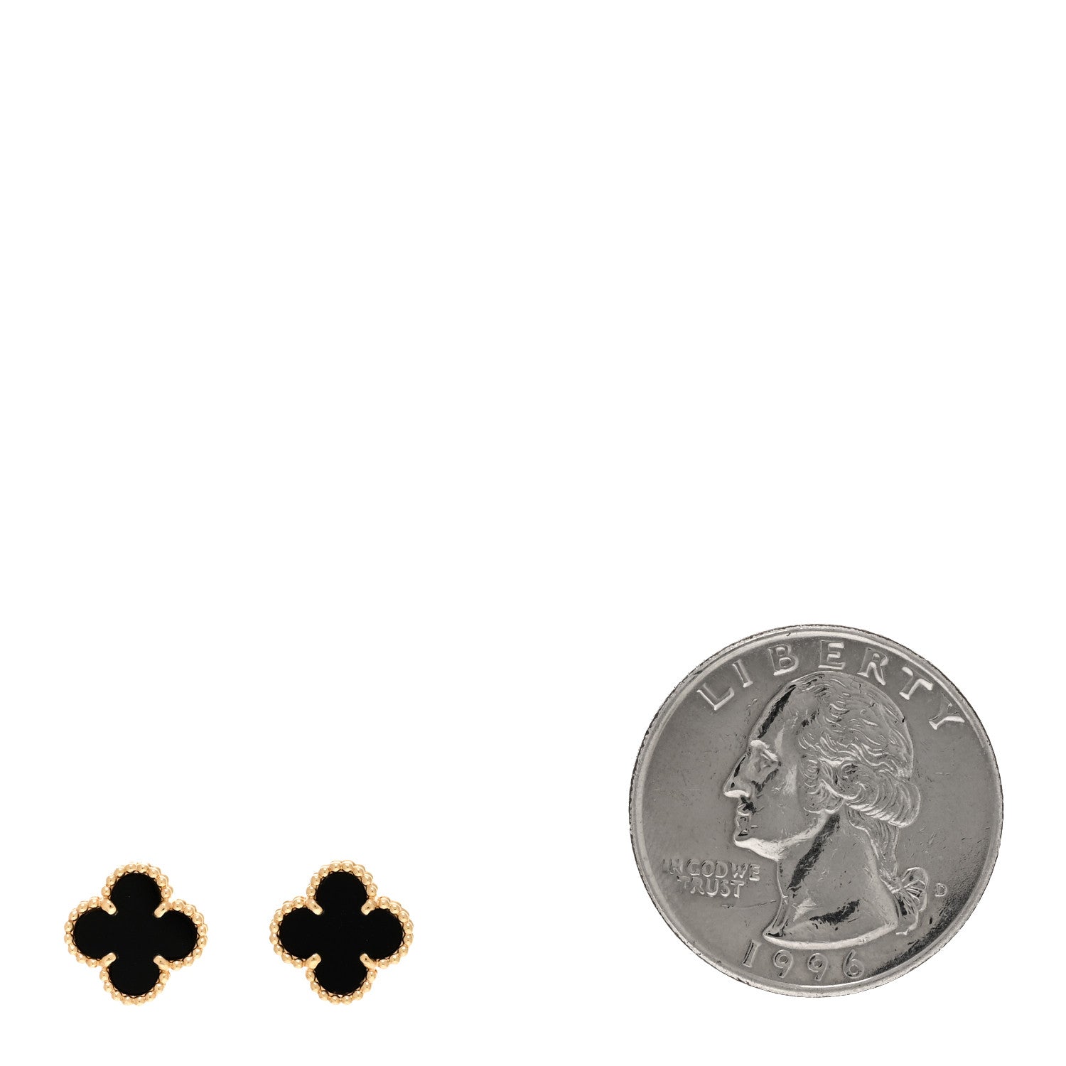 Van Cleef & Arpels VAN CLEEF & ARPELS 18K Yellow Gold Black Onyx Sweet Alhambra Earrings 2 of 5