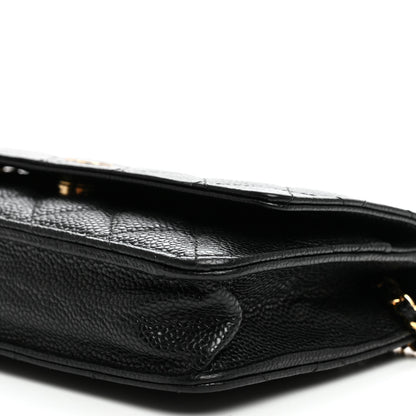 Chanel Caviar Quilted Wallet on Chain WOC Black 11 of 12