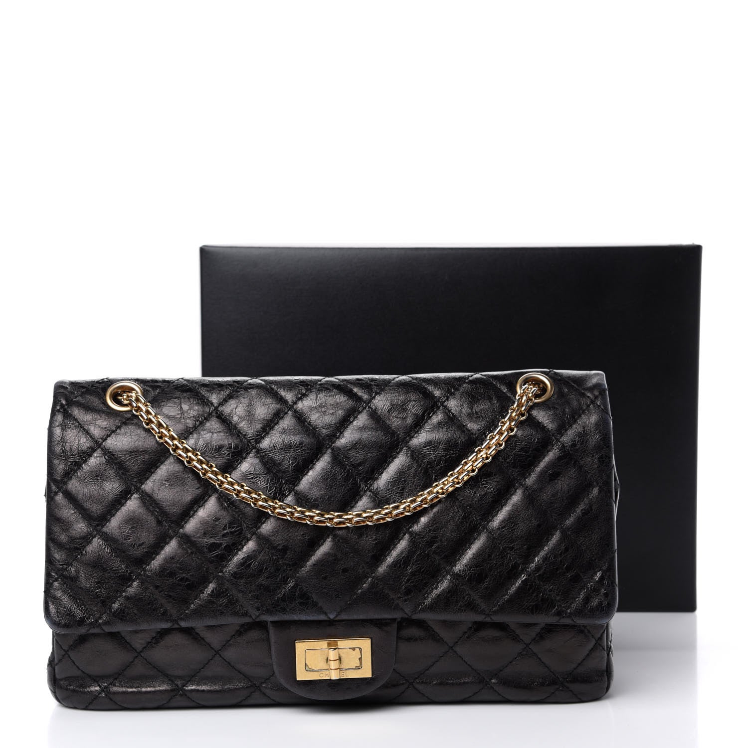 Chanel Aged Calfskin Quilted 2.55 Reissue 227 Flap Black 13 of 13