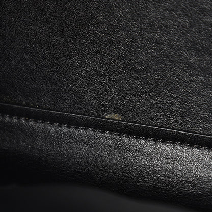 Celine Crocodile Embossed Calfskin Medium Trapeze Black 9 of 10