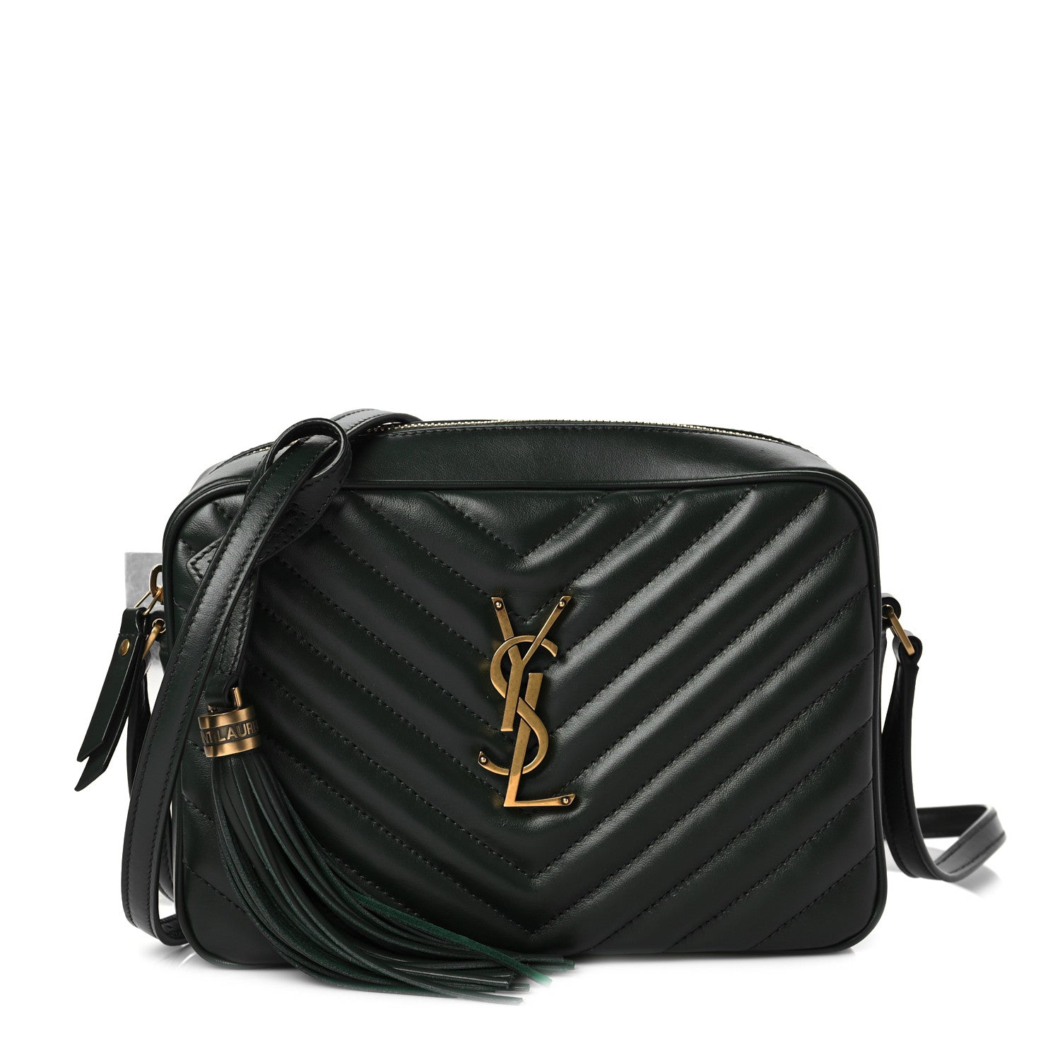 Saint Laurent Calfskin Matelasse Monogram Lou Camera Bag Military Green 1 of 7