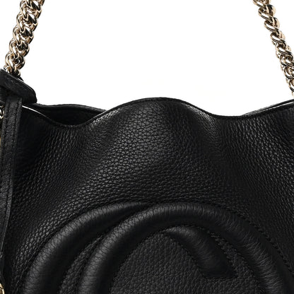 Gucci Pebbled Calfskin Medium Soho Chain Shoulder Bag Black 8 of 11