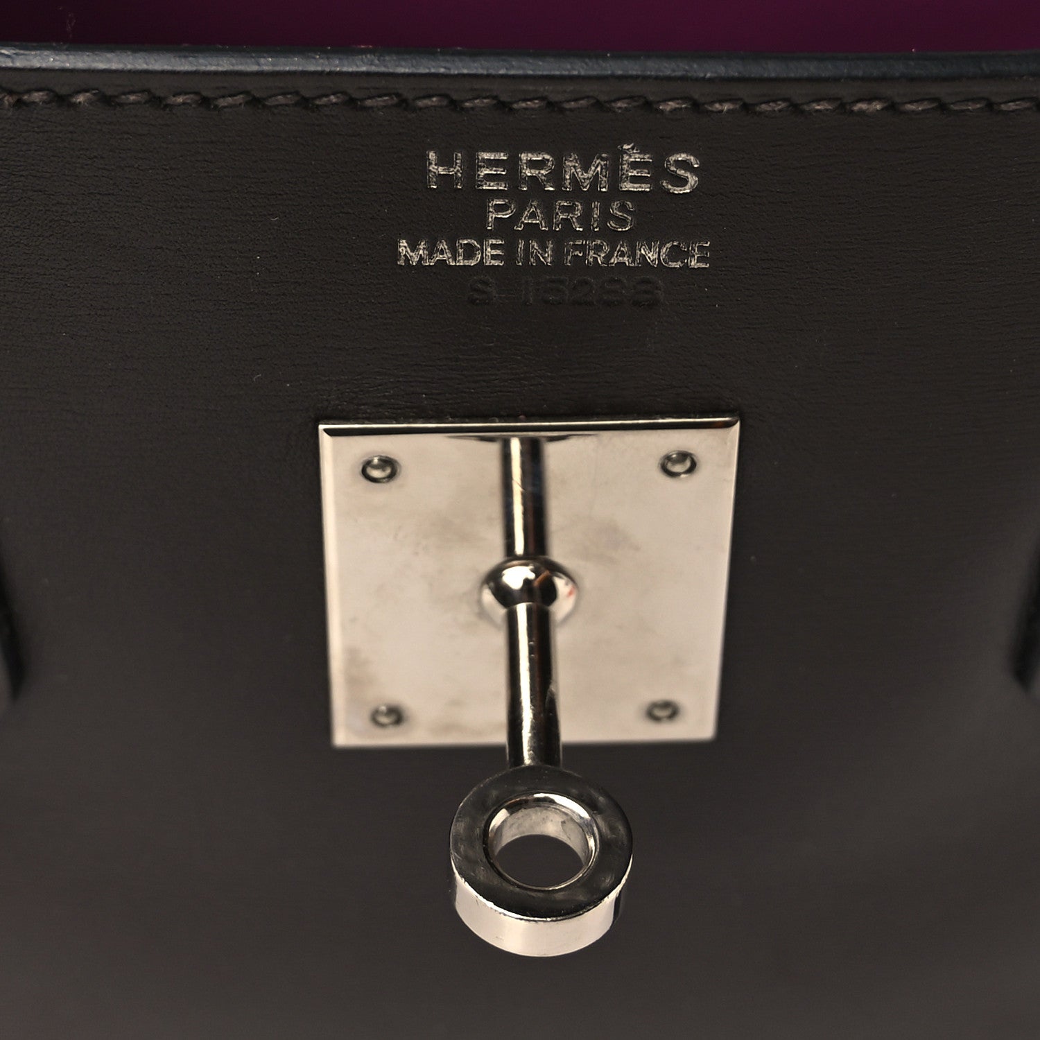 Hermes Box Bi-Color Birkin 35 Raisin Cyclamen 5 of 21