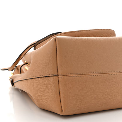 Louis Vuitton Calfskin Lockme Bucket MM Arizona Beige 9 of 10