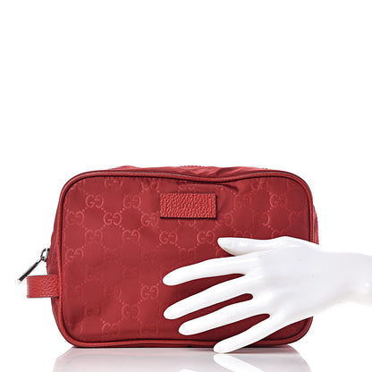 Gucci Nylon Monogram Dolmias Pouch Vibrant Red 2 of 10