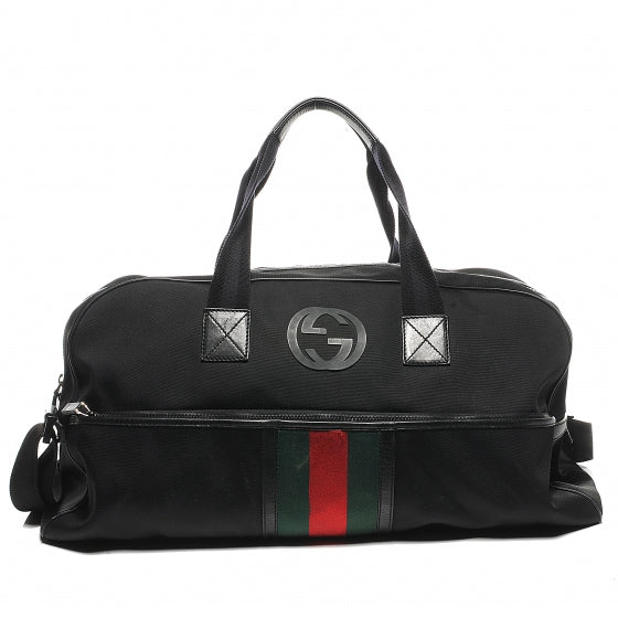 Canvas Large Parana Web Duffle Bag Black