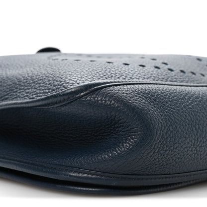 Hermes Taurillon Clemence EVELYNE III GM Blue De Prusse 9 of 10