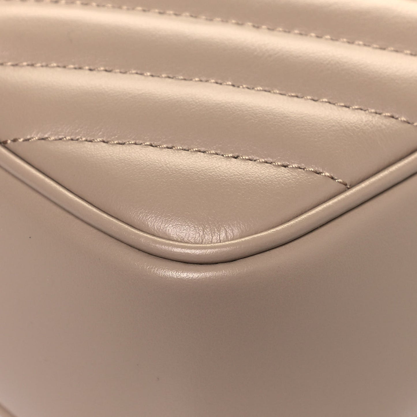 Calfskin Matelasse Monogram Lou Camera Bag Dark Beige