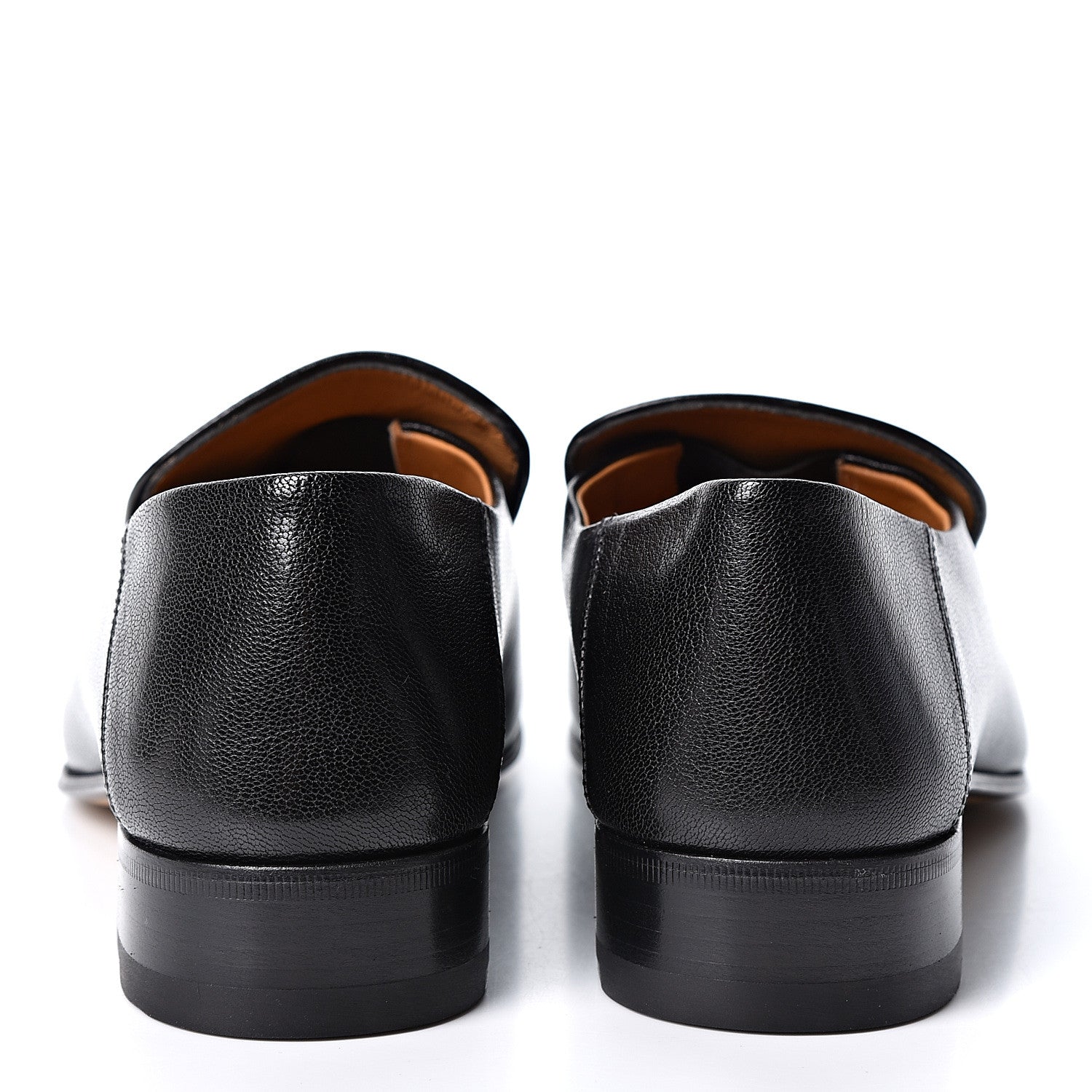 Gucci Goatskin Womens Horsebit Mid-Heel Loafers 38 Black 5 of 9