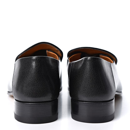 Gucci Goatskin Womens Horsebit Mid-Heel Loafers 38 Black 5 of 9