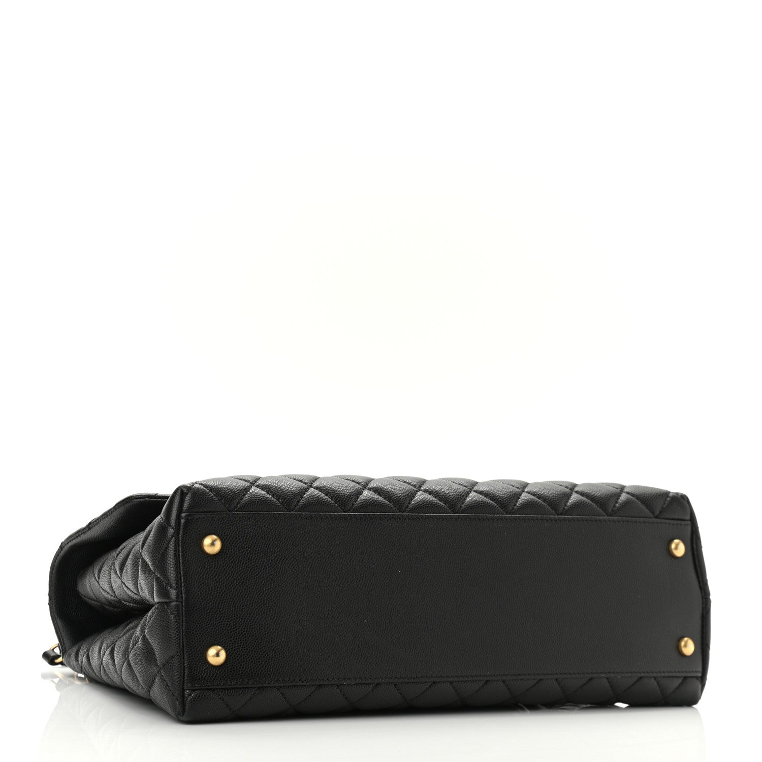 Chanel Caviar Lizard Quilted Medium Coco Handle Flap Black 4 of 10