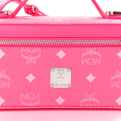 MCM Visetos Vanity Case Neon Pink 7 of 9
