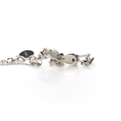 Christian Dior Crystal Bow CD Bracelet Silver 4 of 4