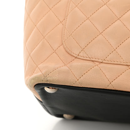 Chanel Calfskin Quilted Large Cambon Tote Beige Black 18 of 18