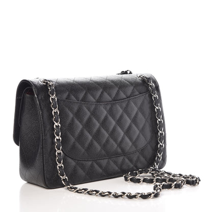 Chanel Caviar Quilted Jumbo Double Flap Black 3 of 10