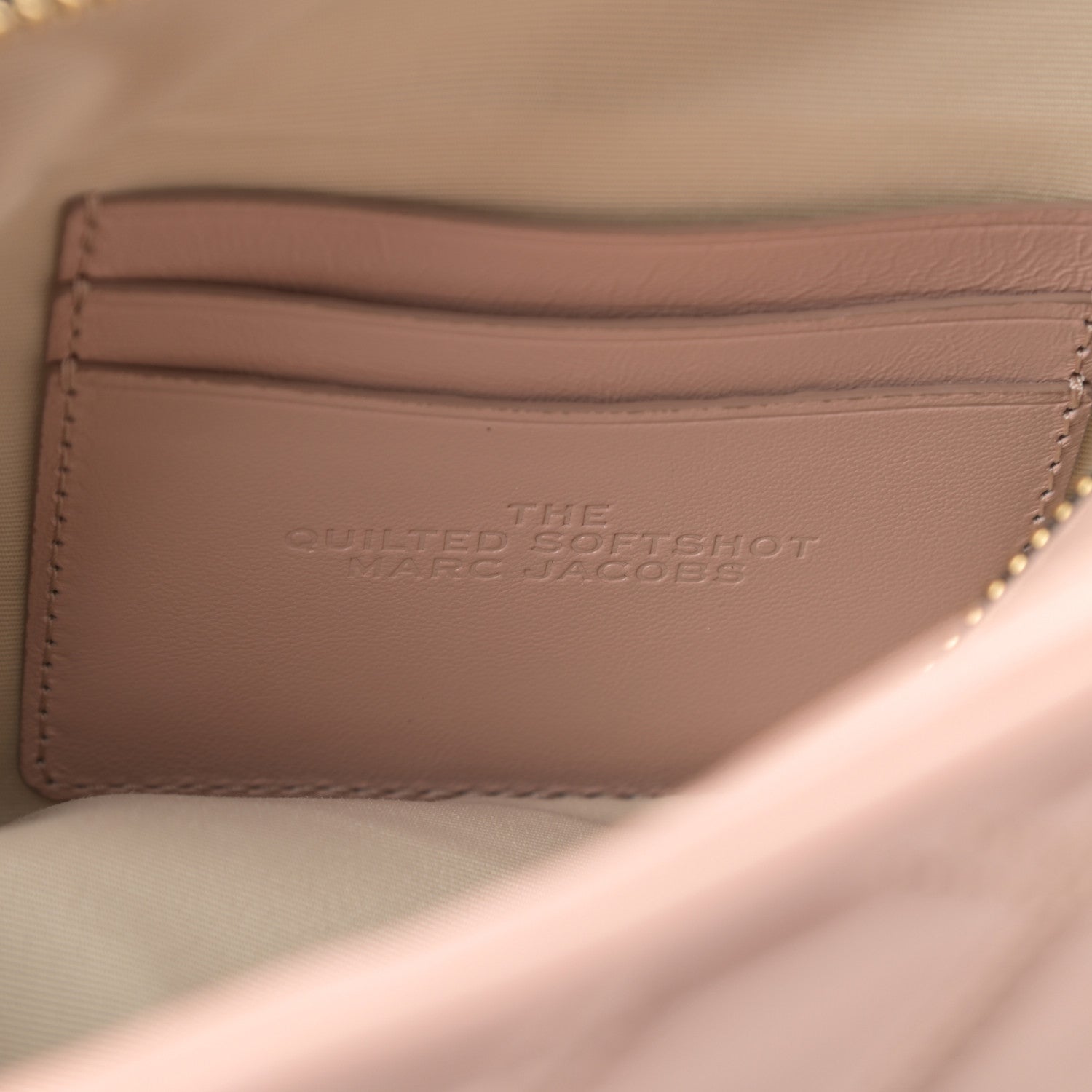 Marc Jacobs Natural Grain Calfskin Quilted The Softshot 21 Bag Blush 7 of 11