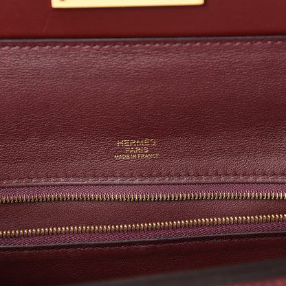 Hermes Togo Sombrero 24/24 29 Bordeaux Rouge H 6 of 15