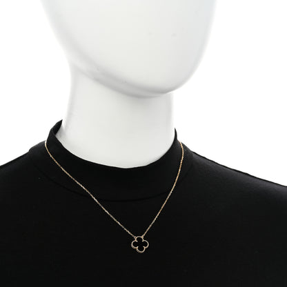 Van Cleef & Arpels 18K Yellow Gold Black Onyx Vintage Alhambra Pendant Necklace 2 of 6