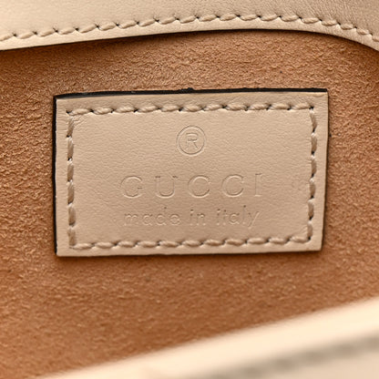 Gucci Calfskin Matelasse Super Mini GG Marmont Shoulder Bag White 6 of 13