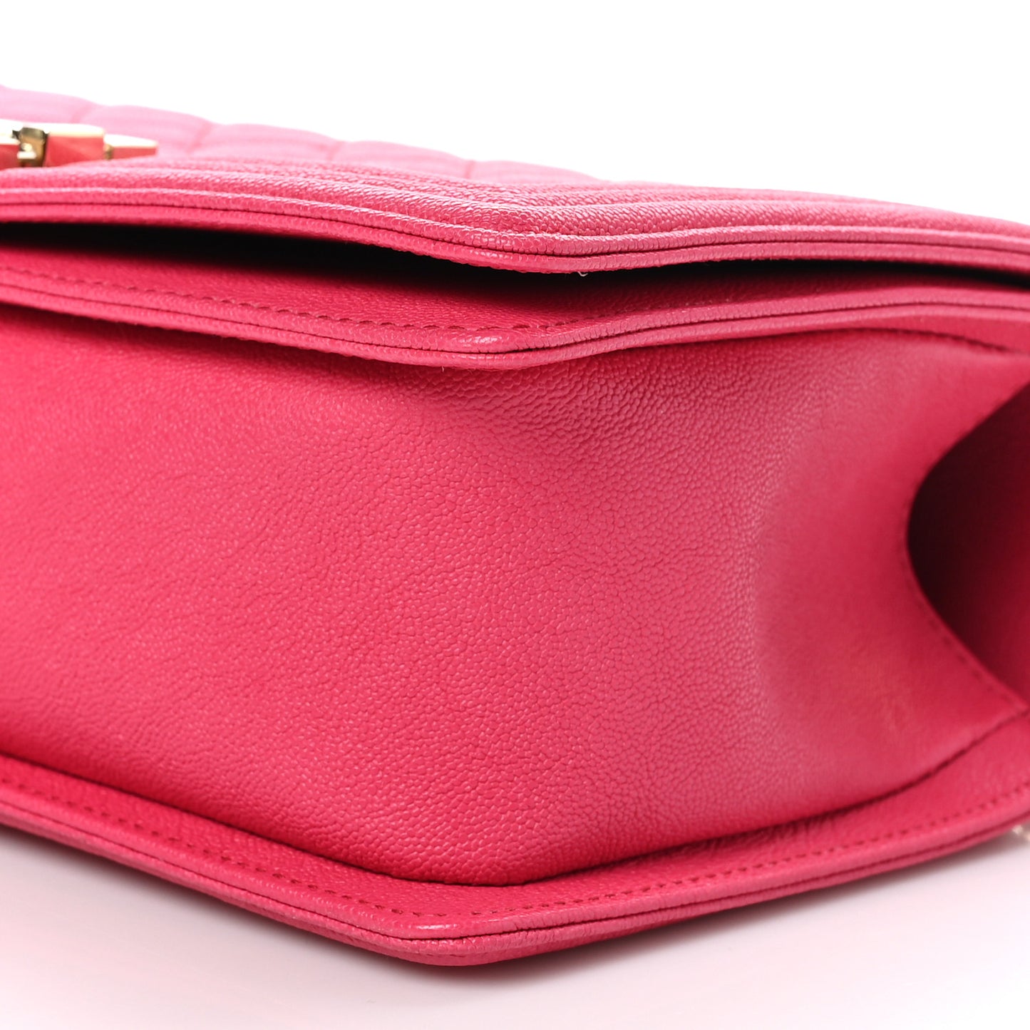 Caviar Quilted Medium Boy Flap Dark Pink