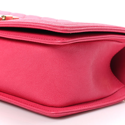 Chanel Caviar Quilted Medium Boy Flap Dark Pink 10 of 10