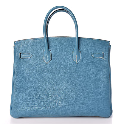 Hermes Togo Birkin 35 Blue Jean 4 of 32