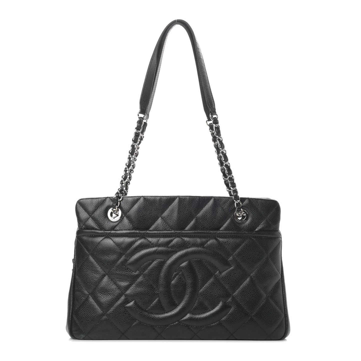 Caviar Quilted Timeless CC Soft Tote Black