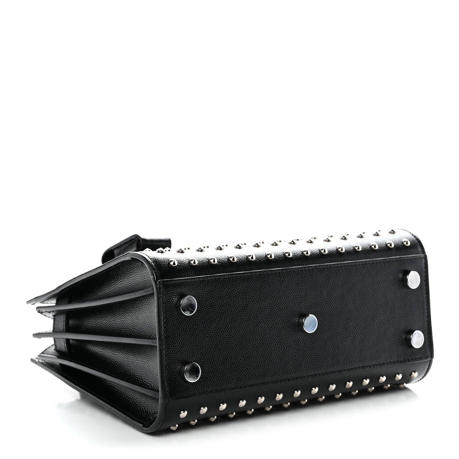 Saint Laurent Calfskin Studded Nano Sac De Jour Black 4 of 13