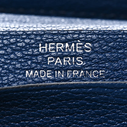 Hermes Chevre Mysore Bearn Gusset Wallet Bleu Agate 5 of 10