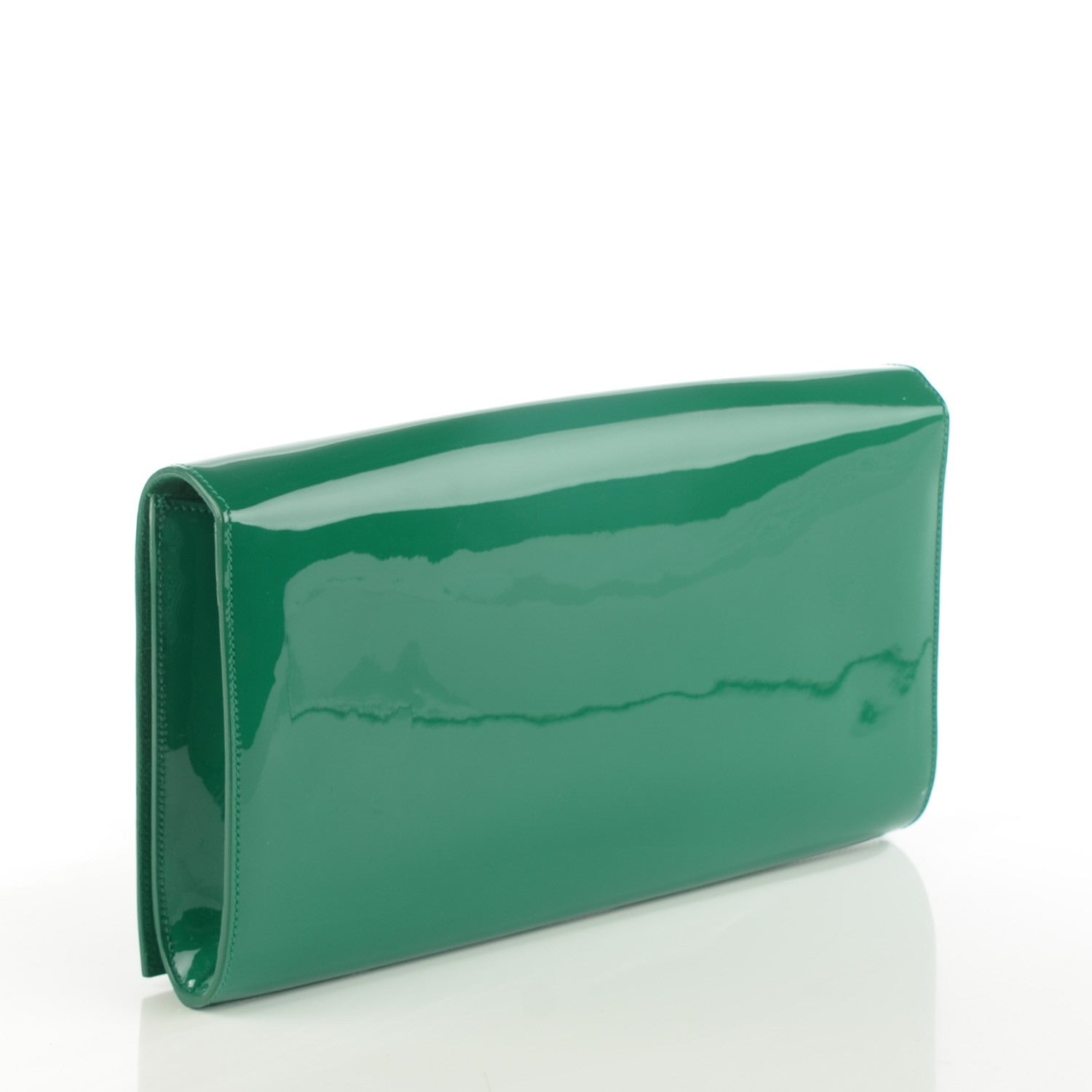 Saint Laurent Patent Small Belle De Jour Clutch Green 3 of 7