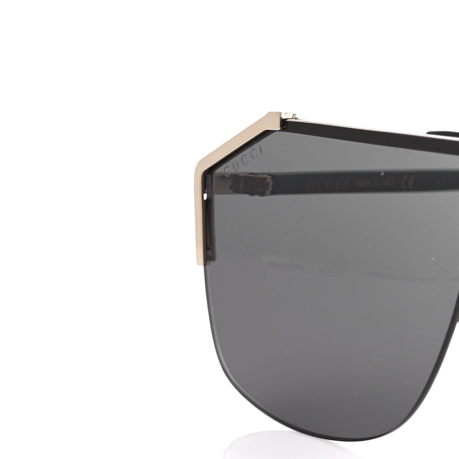 Gucci Metal Rimless Square Sunglasses GG0291S Black Gold 7 of 8