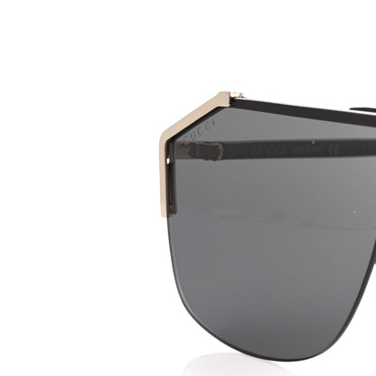 Gucci Metal Rimless Square Sunglasses GG0291S Black Gold 7 of 8