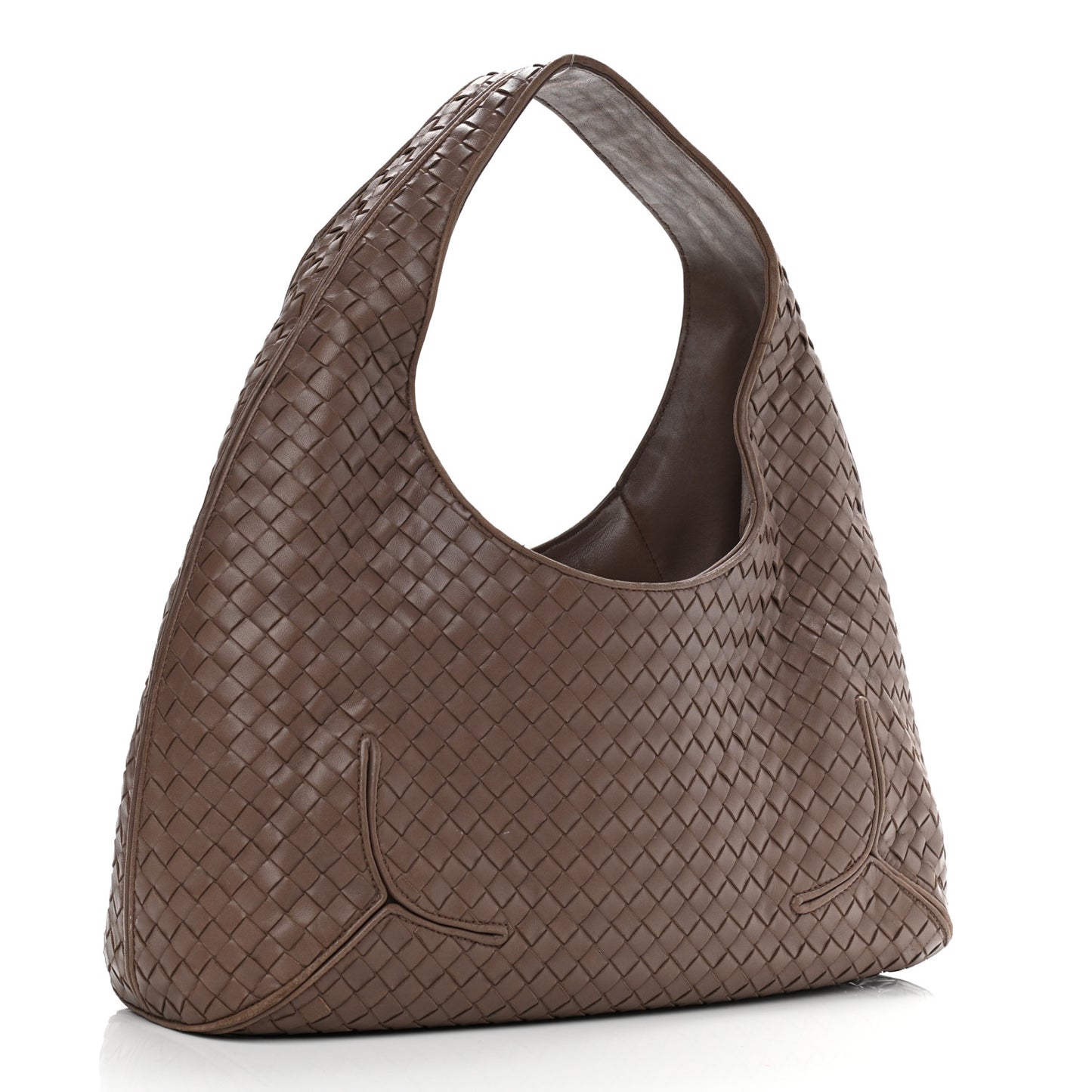 Nappa Intrecciato Ball Hobo Brown