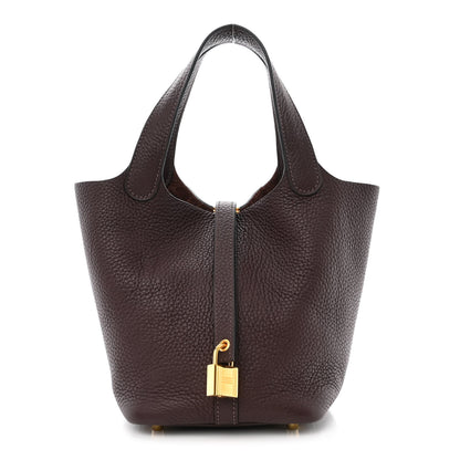 Hermes Taurillon Clemence Picotin Lock 18 PM Rouge Sellier 1 of 10